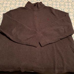Grey Polo pullover half zipper sweater XXL